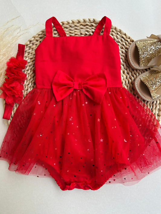 Vestido Rojo de Tutu con Diadema