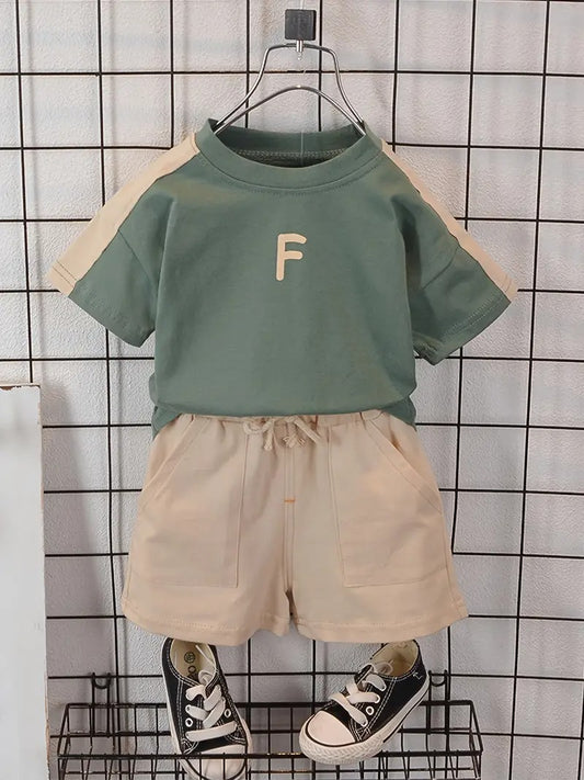 Conjunto Beige con Verde Menta Para Bebé