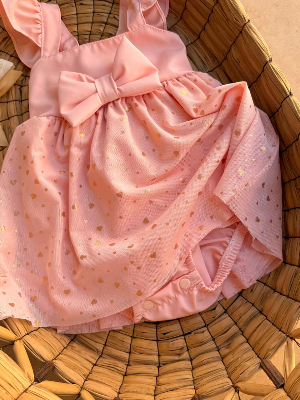 Vestido Tutu Curuba Rosa Para Bebé Niña