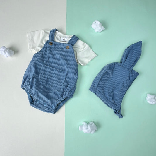 Asoleador Azul con Pava Y Camisa Blanca