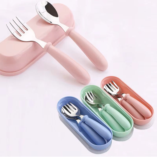 Set De Cubiertos Con Estuche Para Bebés