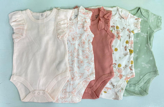 Set x5 Bodys Rosado, Salmon, Verde