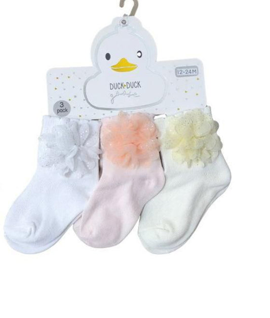 Setx3 Medias de Flor Para Bebé Niña