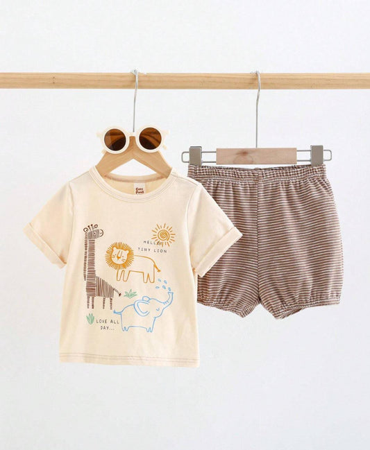 Conjunto Safari Beige con Café