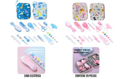 Kit Aseo 20 Piezas Con Lima Para Bebé Recién Nacido Con Estuche