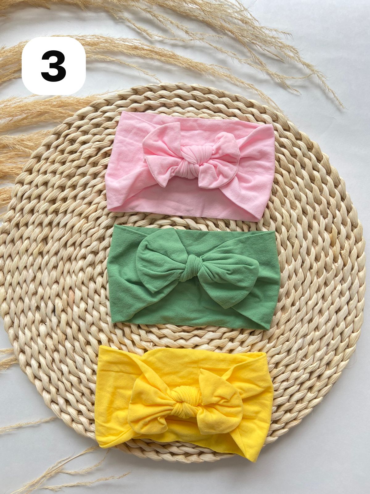 Diademas Suaves y Cómodas Set x3 Para Bebé  Niña-Variedad Colores