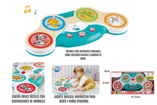 Juguete de Tambor Musical y Interactivo Para Bebés y Niños