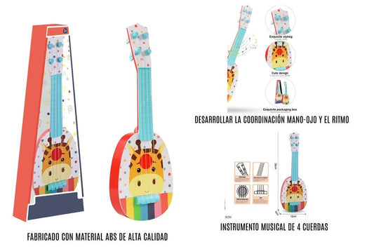 Guitarra Didáctica, Coordinación Mano-Ojo Para Bebés y Niños