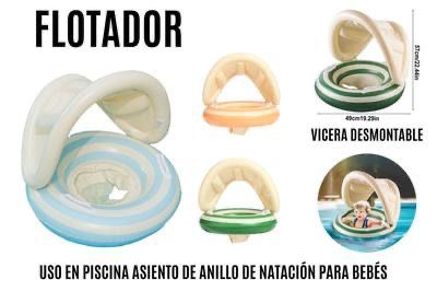 Flotador Celeste con Techo  Para Bebé