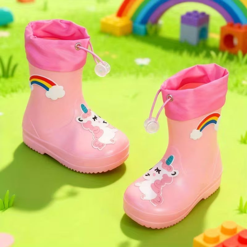 Botas De Lluvia Rosas Para Bebé Niña