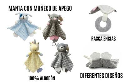 Manta De Apego Para Bebé Con Rasca Encias