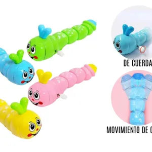 Gusanito de Cuerda Verde y Rosado Para Bebé