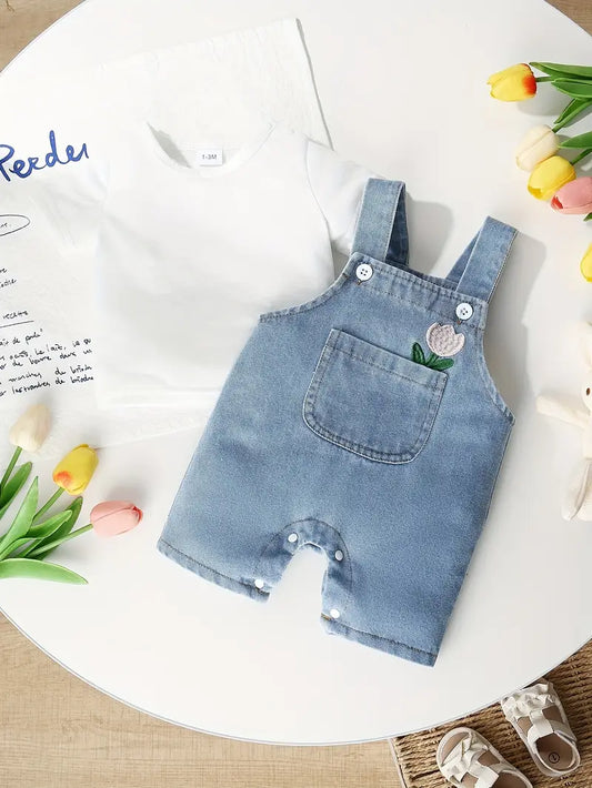 Conjunto de Braga en Jeans y Camisa Blanca