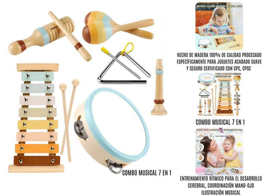 Kit De Juego De Instrumentos Musicales , Aprendizaje de Habilidades Básicas Para Niños