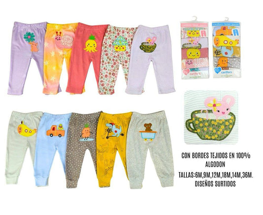 Set x 5 Pantalones en Algodón