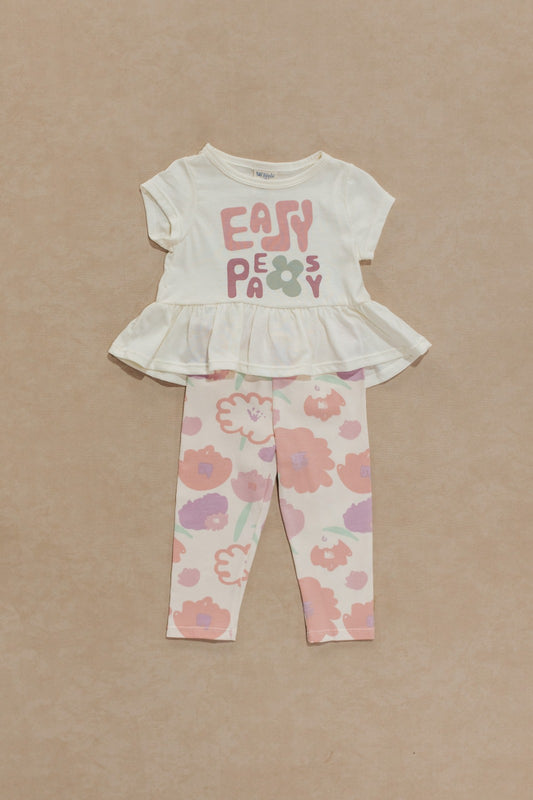 Conjunto Fresco Multiusos Blanco con Flores